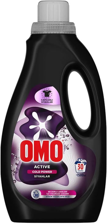Omo Cold Power Siyahlar Sıvı Deterjan 1500 Ml
