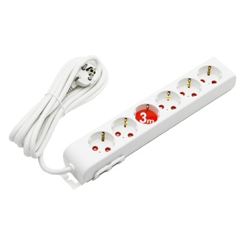 Mutlusan Rı-tech ( 6lı & 3mt. ) Uzatma Kablo & Topraklı Grup Priz ( Ritech ) ( 001 175 610002 03 00 )