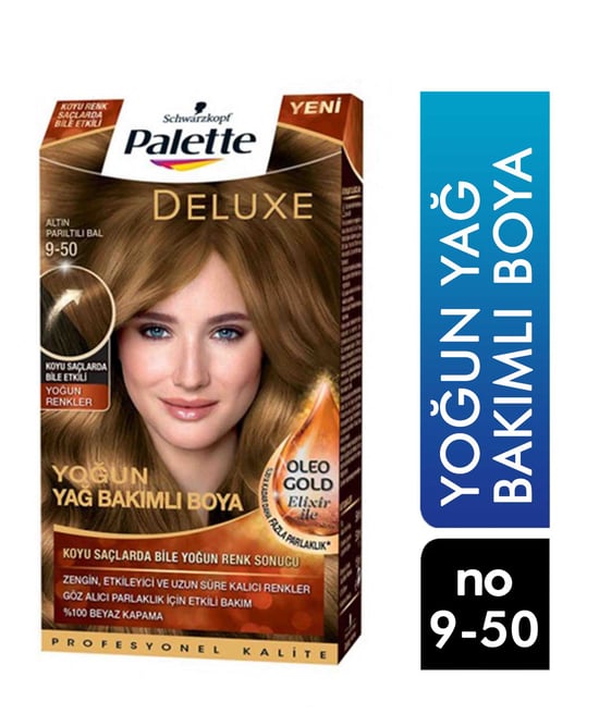 Palette Deluxe Saç Boyası No:9.50 Altın Parıltılı Bal Oleo Gold