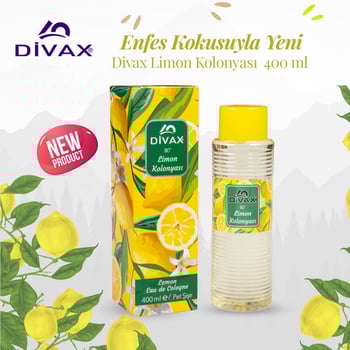 Divax Limon Kolonyası Kutulu Pet Şişe 400 Ml.