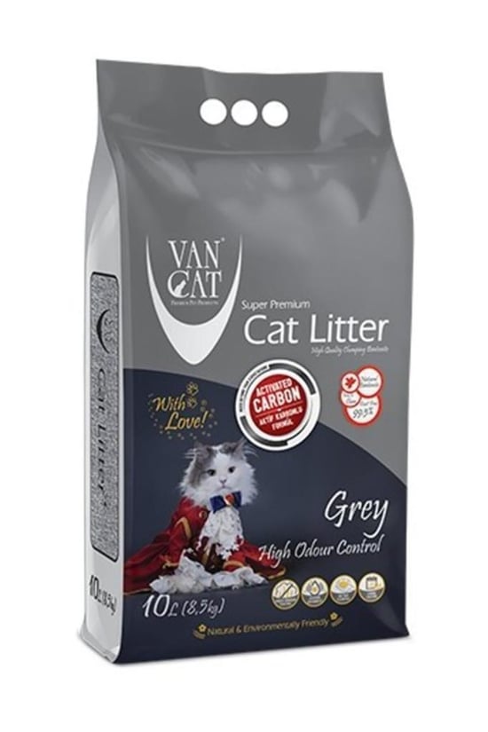 Vancat Bentonit Topaklanan Kedi Kumu Aktif Karbon 10 Lt