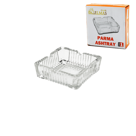 Glass Elmas ( Parma Ashtray ) Mr-860 ( Kare ) ( Cam ) Küllük ( 10.5x10.5cm & Y: 3.5cm ) ( Brkt-489115 )