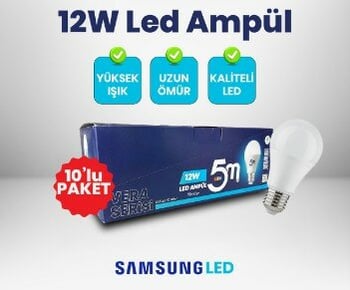 5M 12W LED AMPÜL E27 VERA SERİSİ