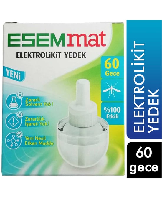 Esemmat Elektrolikit Sinik Kovucu Yedek 60 Gece