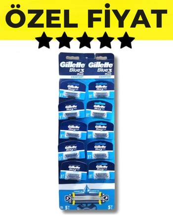 Gillette Blue 3 Tıraş Bıçağı 10'lu Kartela Comfort Plus