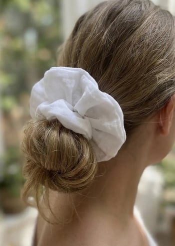 Muslin Scrunchie Toka Beyaz