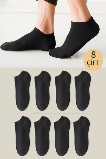 Bgk Unisex Basic Patik Çorap 8 Çift 36-41