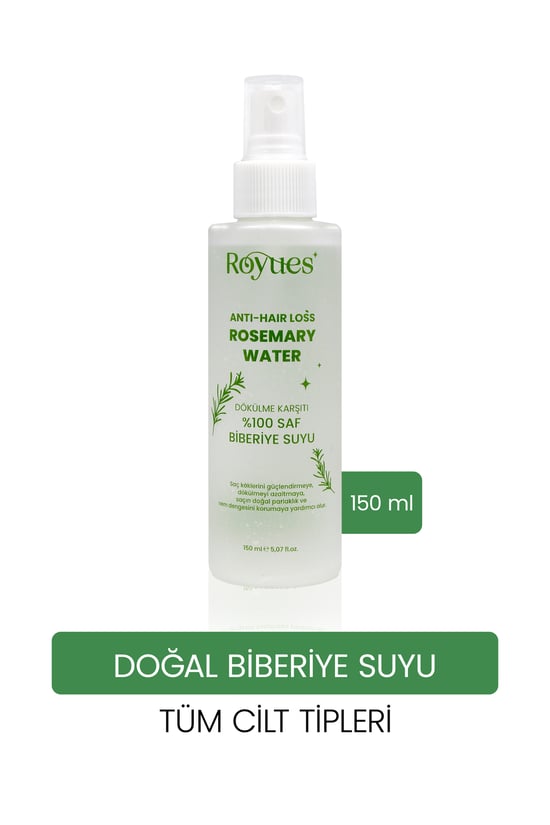 Biberiye Suyu Saç Toniği 150ml - Saç Dökülmesi Karşıtı, Hızlı Uzama, %100 Saf Pure Rosemary