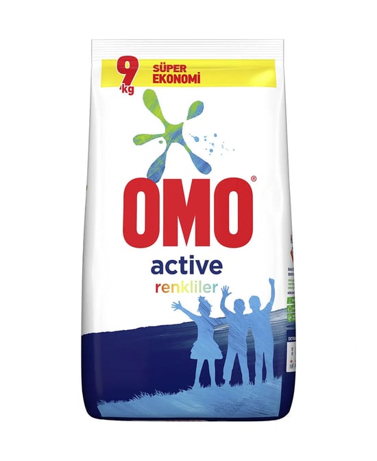 Omo Toz Çamaşır Deterjanı 9 kg 60 Yıkama Active Renkliler