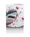 Kalpli Çatlakta Uzatan Köpek Balığı Baskılı Kahve Kupası Renkli