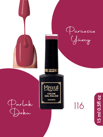 Misyul Uv Led Kalıcı Oje Nail Art 15 Ml 116