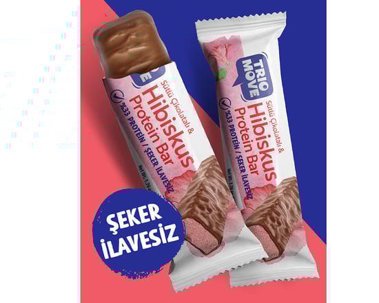Trıo Move Sütlü Çikolatalı & Hibiskus Protein Bar