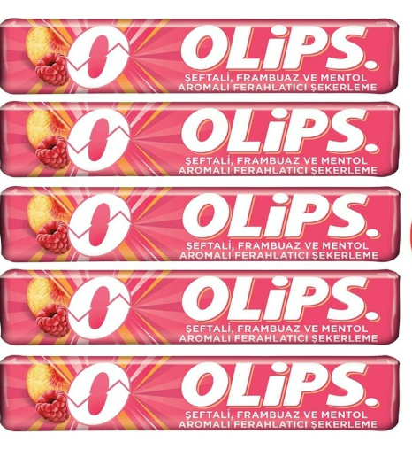 Olips Şekerleme 28 Gr 24'lü Paket Şeftali Frambuaz Aromalı