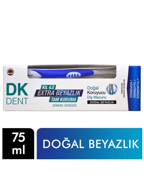 Dk Dent Diş Macunu 75 Ml Kil ile Extra Beyazlık + Diş Fırçası