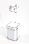 Çöp Kovalı Tuvalet Kağıtlığı ve Çöp Kovası Beyaz