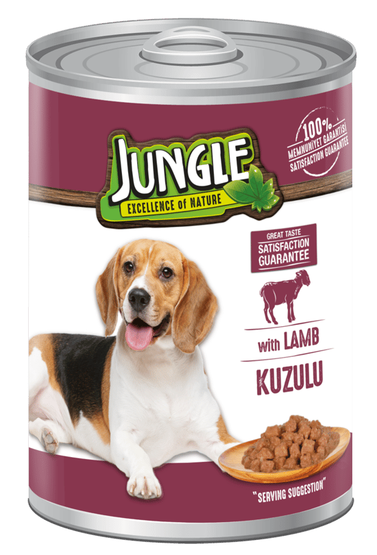 Jungle 400 Gr Konserve Köpek Maması Kuzu Etli & Av Hayvanlı  Jngk-006