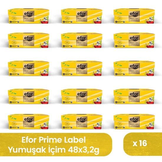 Efor Prime Label Demlik Poşet Siyah Çay 3,2 Gr X 48 Adet -16'lı Koli