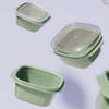 Dünya Dp-31273-999 ( Kare ) ( 3pcs = 2200ml ) Easy Keep Saklama Kabı ( Renkli Plastik & Şeffaf Kapak )