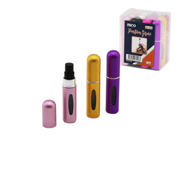 İ15-066 ( Mini=cep & Çanta Boy ) ( Boş ) Sprey Parfüm Şişesi ( 5ml ) ( Renkli Pls. ) ( Seviye Pencereli )