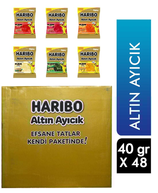 Haribo Yumuşak Şekerleme 35 gr 48 li Karma Paket Altın Ayıcık