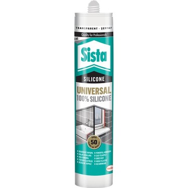 Sista Universal Şeffaf Silikon 280 Ml - Genel Amaçlı Sızdırmazlık ve Dolgu Malzemesi