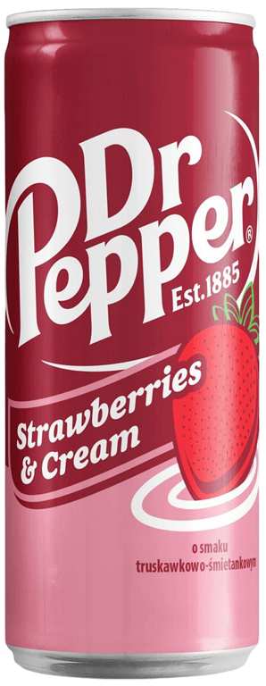 Dr Pepper Strawberries & Cream 330ml Karışık Aromalı Gazlı İçecek