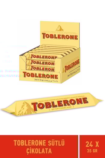 Toblerone Sütlü Bar Çikolata 35 Gr - 24 Adet