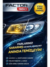 Factor360 Buharlı Sararmış Solmuş Far Stop Temizleme ve Parlatma Sıvısı Otomobil Için Yenilenen Formül 1 KG