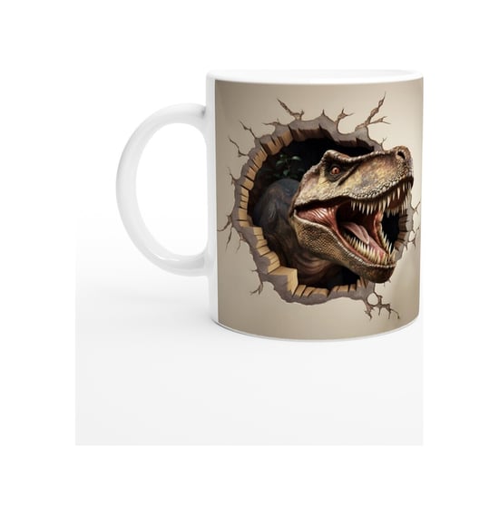 Duvar Kıran T-rex Dinozor Kupa Bardak Renkli