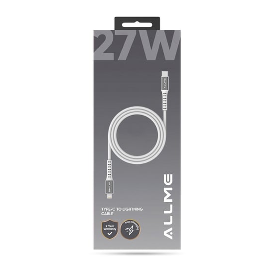 Allme 27w Type-c To Lıghtınıng Hasır Kablo