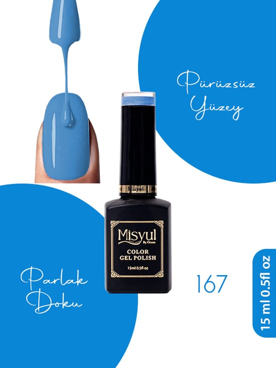 Misyul Uv Led Kalıcı Oje Nail Art 15 Ml 167