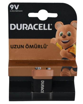 Duracell Pil Basic 9 Volt Tekli