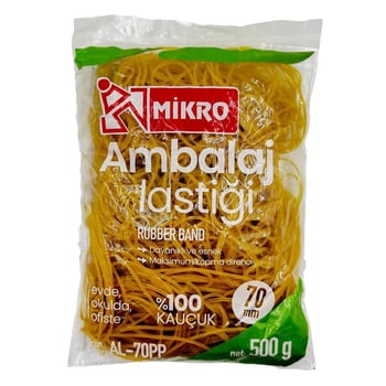 Mikro ( Paket & Ambalaj ) ( Para Lastik ) Kauçuk (500 Gr) (boy:220mm & Kalınlık:140mm & Genişlik:140mm )