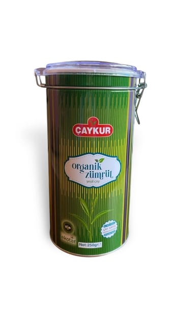 Çaykur Organik Zümrüt Yeşili Dökme Çay Teneke Kutu 250 gr