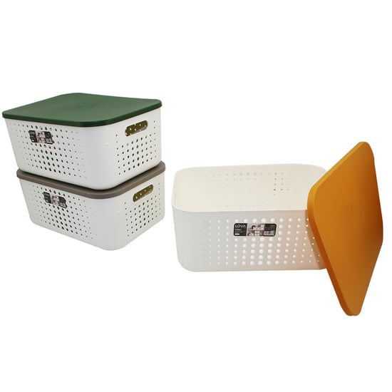 Lova Lv-361 ( 13.4 Lt ) Bubble Organizer Kulplu Kapaklı Kutu Plastik 26.1x37.4x16.4cm