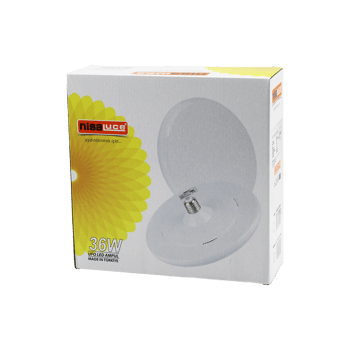 Nisaluce Eamp-063/kb (36w) (e27) (ufo Tipi) Led Lamba Ampul (kristal Desenli Mika Pls.kapak) (6400k & 3240lümen)