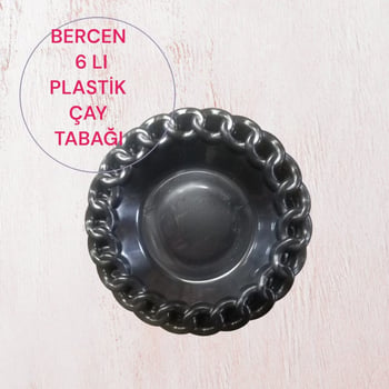 Bercen 6'lı Çay Plastik Tabak