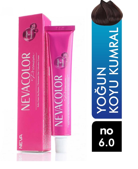 Nevacolor Premium Tüp Saç Boyası Yoğun Koyu Kumral 6.0 50 Ml
