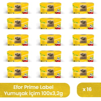 Efor Prime Label Demlik Poşet Siyah Çay 3,2 Gr X 100 Adet - 16'lı Koli