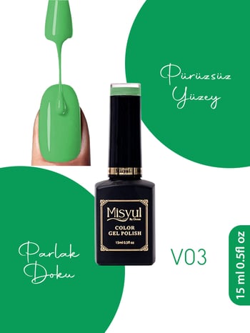 Misyul Uv Led Kalıcı Oje Nail Art 15 Ml Vitray Serisi V03