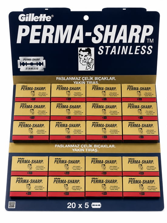Gillette Permasharp Tıraş Jileti 100'lü Kaset