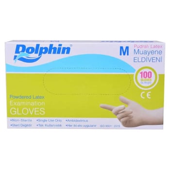 Dolphin Lateks Pudralıeldiven M Beyaz