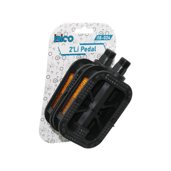 İ18-024 ( 2pcs ) ( Küçük=8.7x6.5cm ) Bisiklet Pedalı ( Yan Reflektörlü ) ( Tüm Bisikletlere Uyumlu )