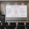 Emaye Yüzey 360° Dönerli Mobil Yazı Tahtası 120x200cm Beyaz