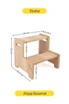Ahşap Yükseltici Basamak Tabure