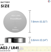 20 X Poundmax Ag3 Lr41 Lr736 / L736 / G3 / G3a / 3ga / 192 / Gp192 / V3ga / Rw87 1.5v