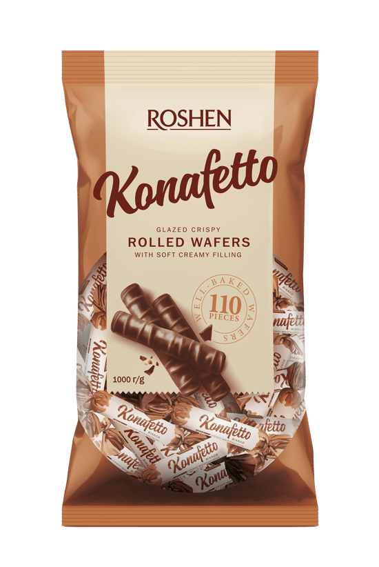 Roshen Konafetto Blanc (rulo Gofret) 1 Kg