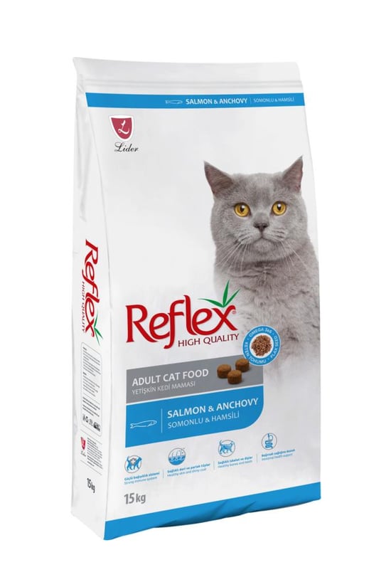 Reflex Somonlu ve Hamsili Yetişkin Kedi Maması 15 Kg