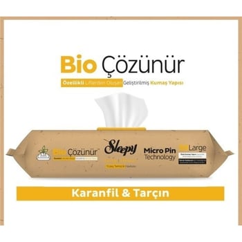 Sleepy Easy Clean Bio Çözünür Karanfil ve Tarçın Yüzey Temizlik Havlusu 50li