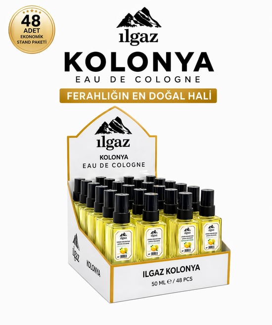50 Ml Sprey Elegance 80 Derece Limon Kolonyası 48'li Stant